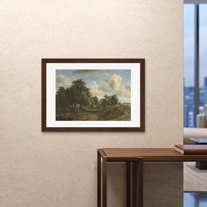 Orlonzo - FRAMED PRINT DARK WOOD 10070cm4028 ROOM