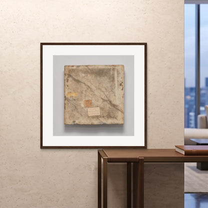 Orlonzo - FRAMED PRINT DARK WOOD 100x100cm40x40 ROOM