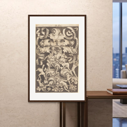 Orlonzo - FRAMED PRINT DARK WOOD 100x150cm40x60 ROOM