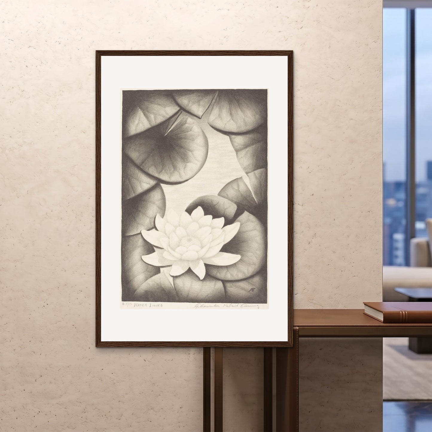 Orlonzo - FRAMED PRINT DARK WOOD 100x150cm40x60 ROOM