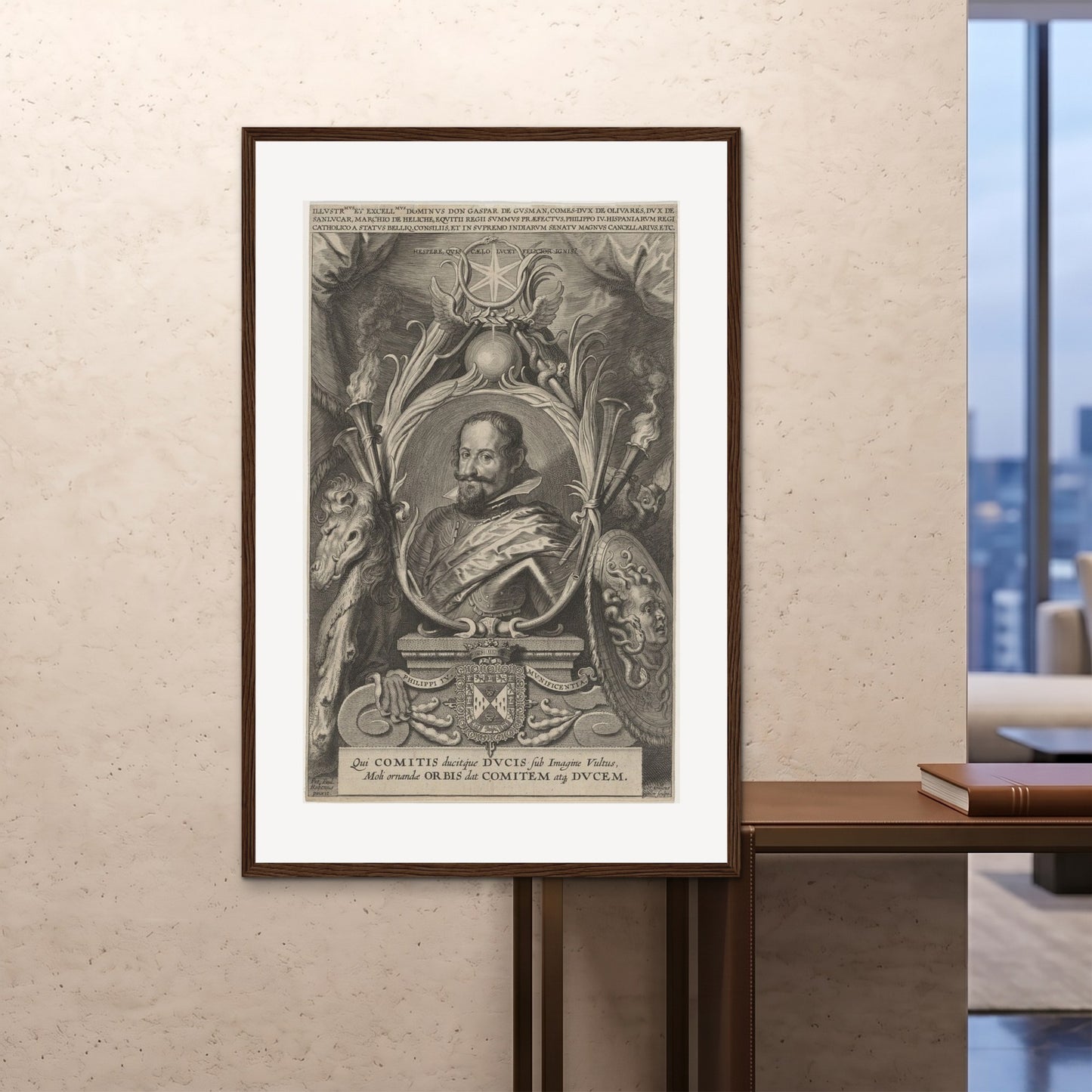 Orlonzo - FRAMED PRINT DARK WOOD 100x150cm40x60 ROOM