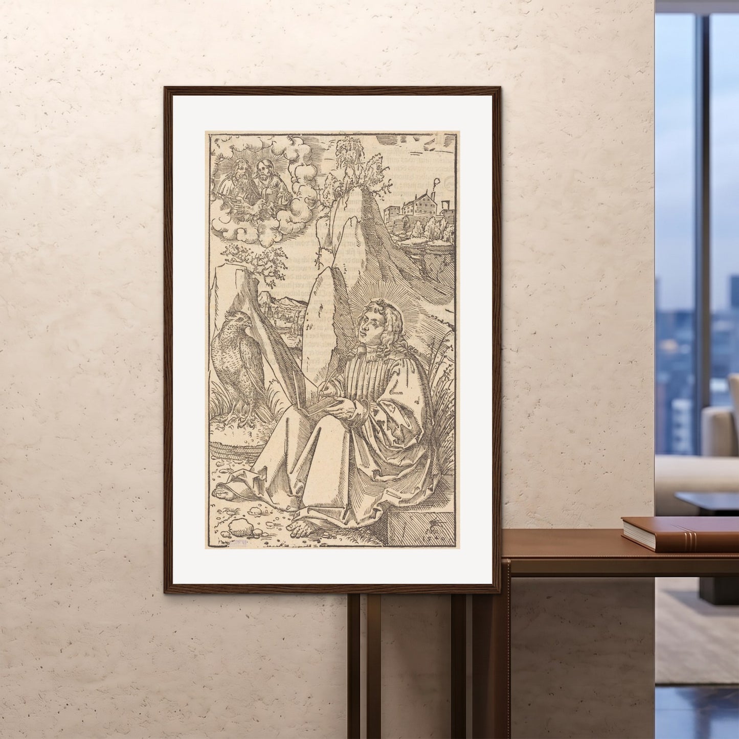 Orlonzo - FRAMED PRINT DARK WOOD 100x150cm40x60 ROOM