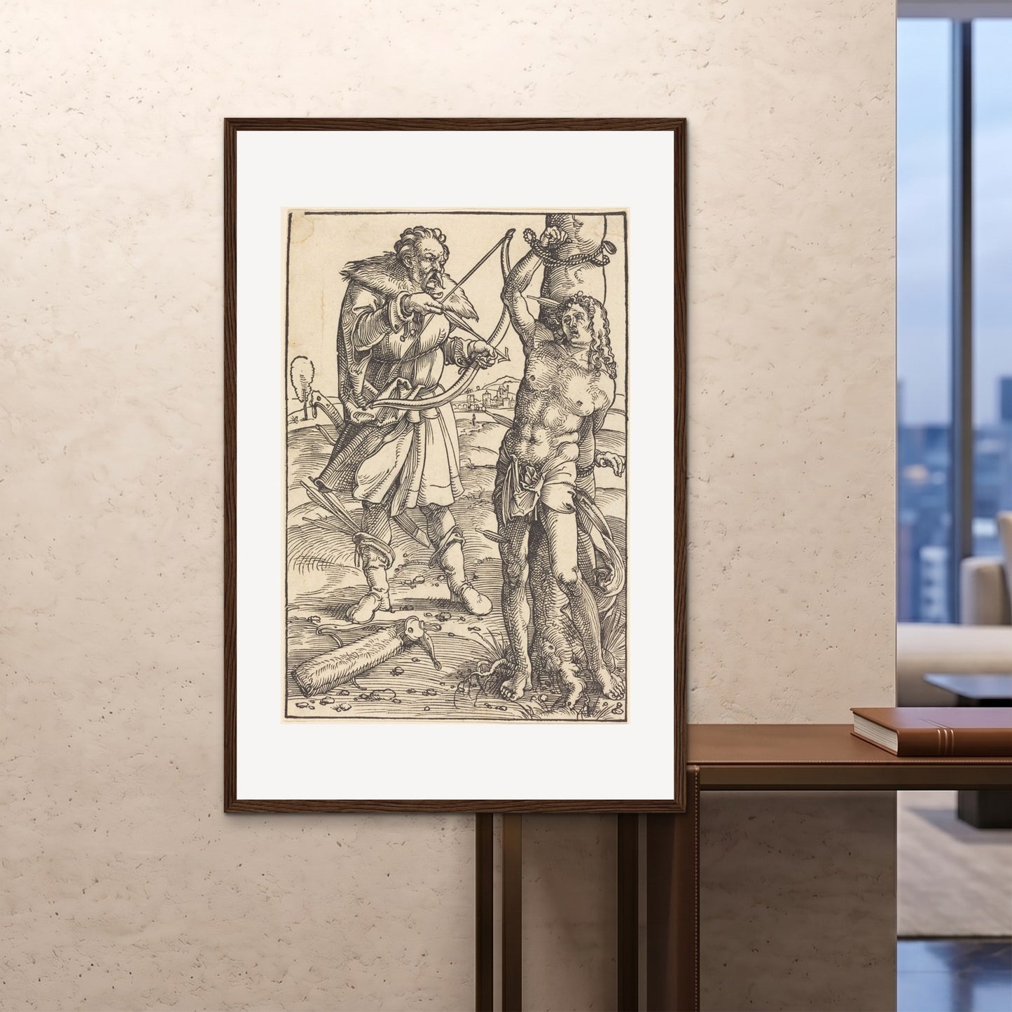 Orlonzo - FRAMED PRINT DARK WOOD 100x150cm40x60 ROOM