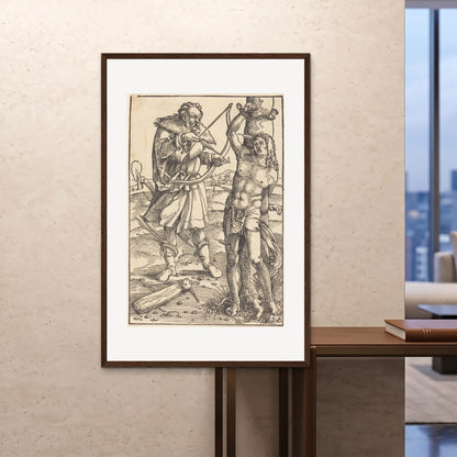 Orlonzo - FRAMED PRINT DARK WOOD 100x150cm40x60 ROOM