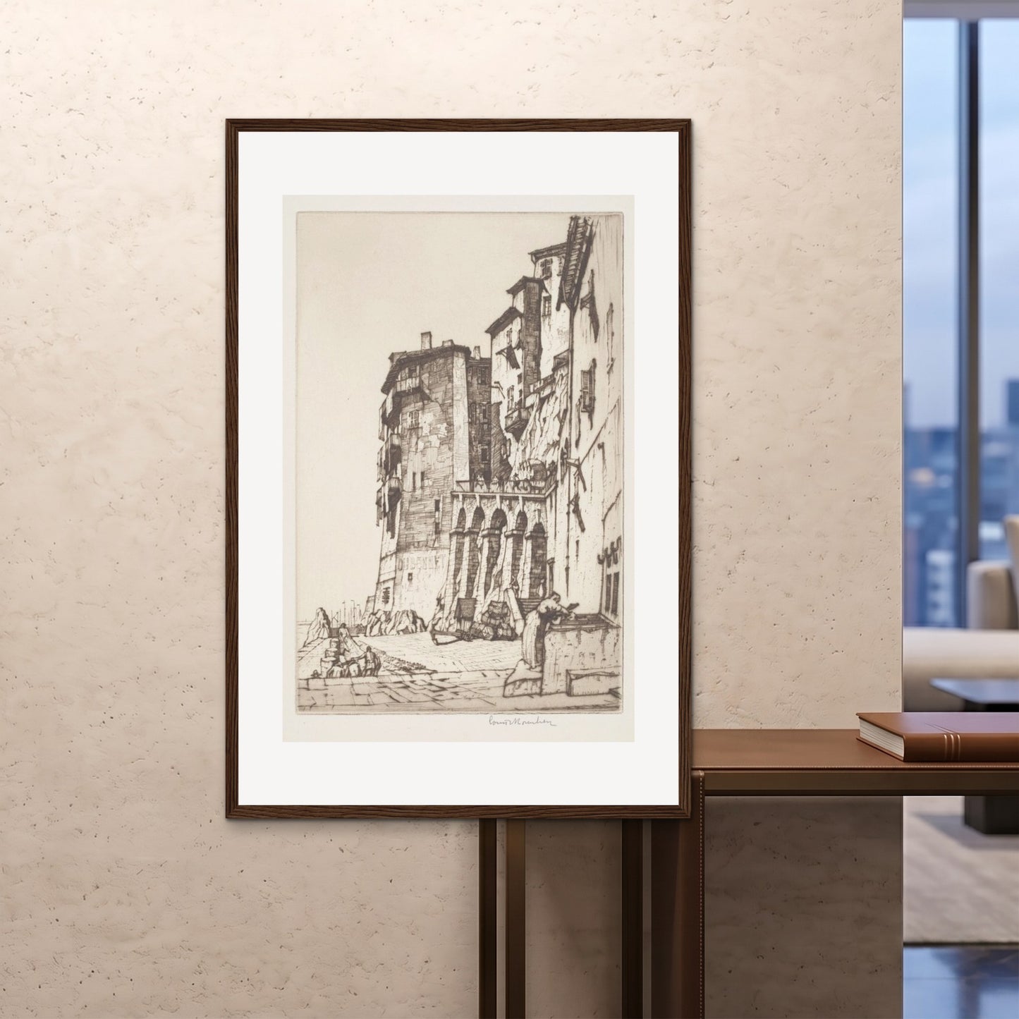 Orlonzo - FRAMED PRINT DARK WOOD 100x150cm40x60 ROOM