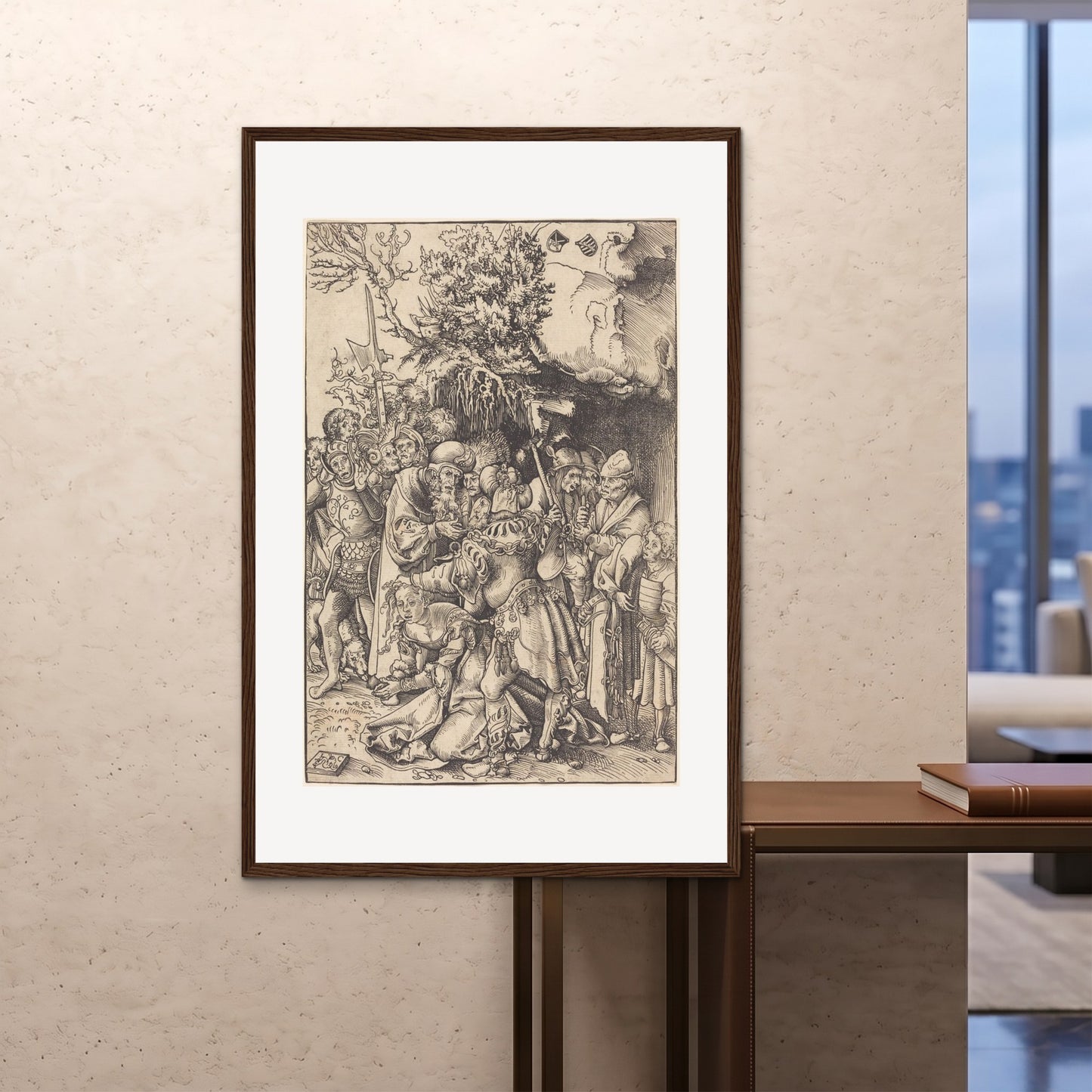 Orlonzo - FRAMED PRINT DARK WOOD 100x150cm40x60 ROOM