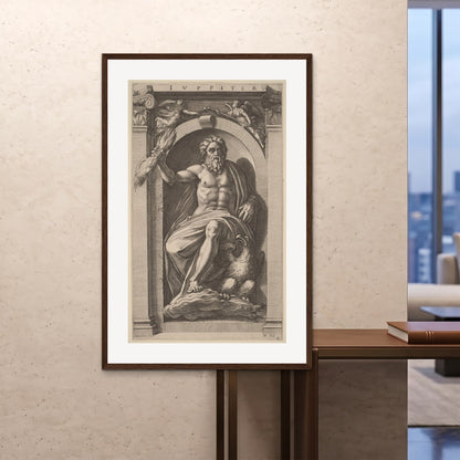 Orlonzo - FRAMED PRINT DARK WOOD 100x150cm40x60 ROOM
