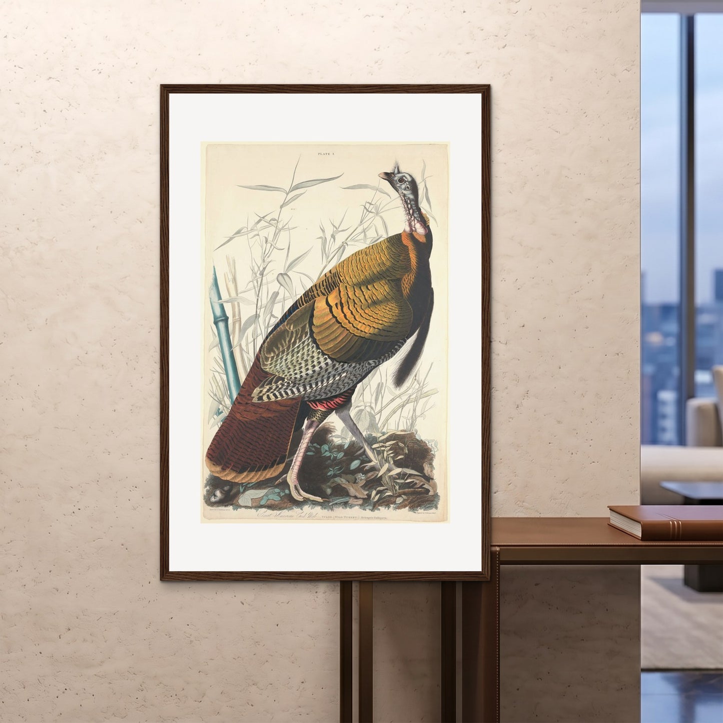 Orlonzo - FRAMED PRINT DARK WOOD 100x150cm40x60 ROOM