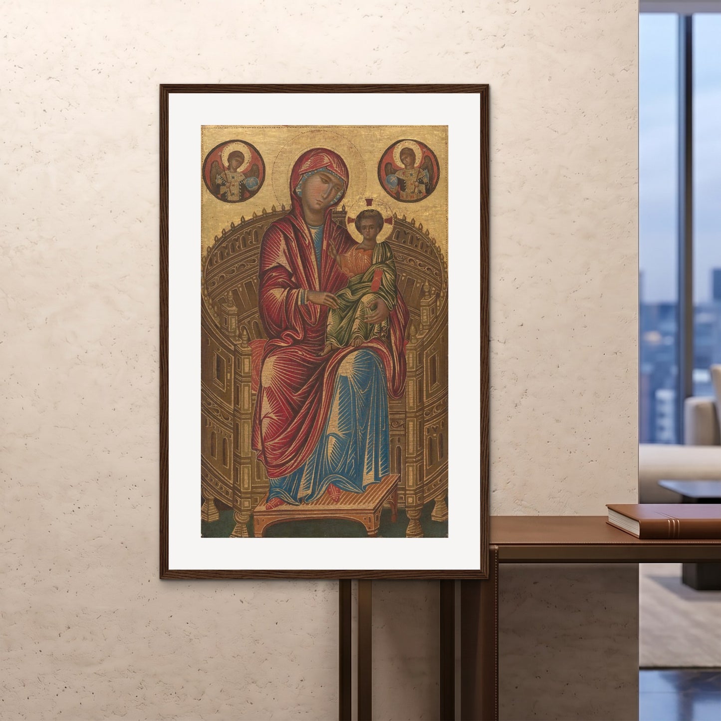 Orlonzo - FRAMED PRINT DARK WOOD 100x150cm40x60 ROOM
