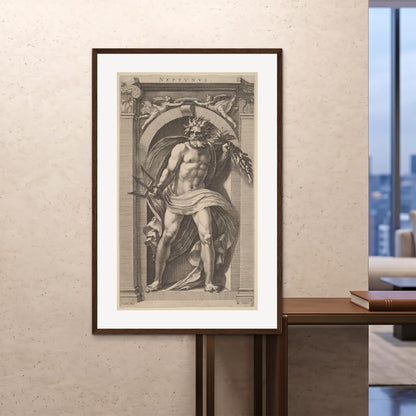 Orlonzo - FRAMED PRINT DARK WOOD 100x150cm40x60 ROOM