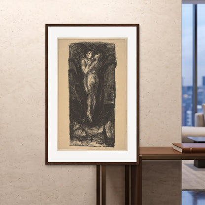 Orlonzo - FRAMED PRINT DARK WOOD 100x150cm40x60 ROOM