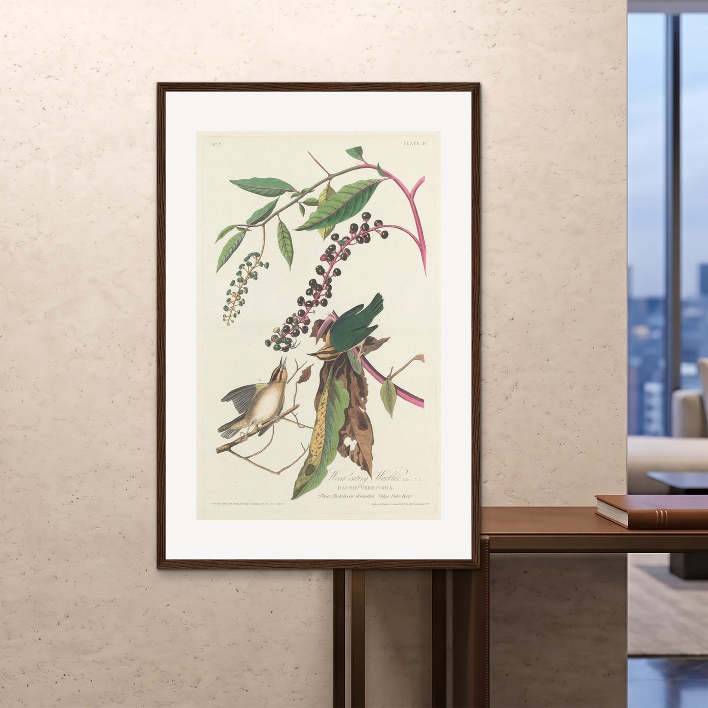 Orlonzo - FRAMED PRINT DARK WOOD 100x150cm40x60 ROOM