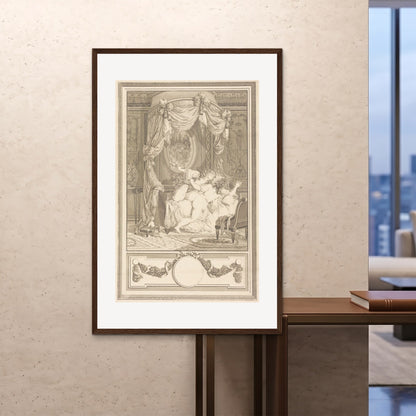 Orlonzo - FRAMED PRINT DARK WOOD 100x150cm40x60 ROOM