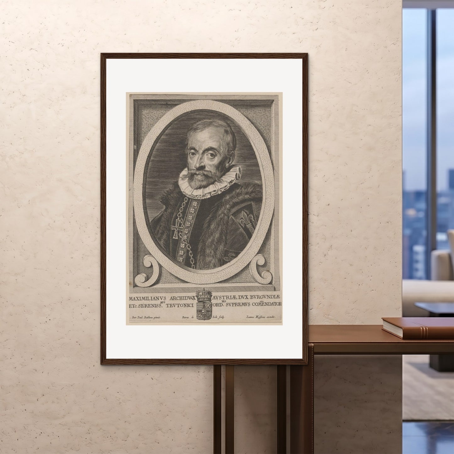 Orlonzo - FRAMED PRINT DARK WOOD 100x150cm40x60 ROOM