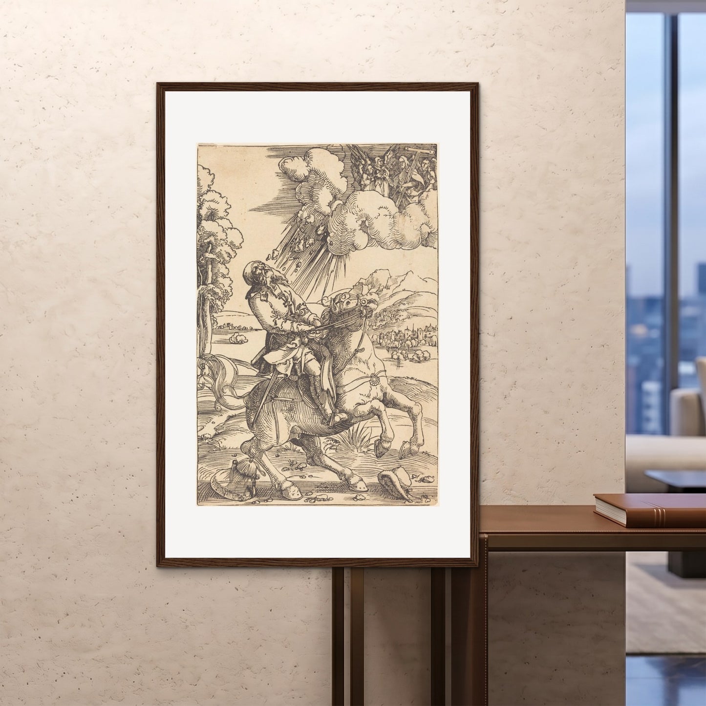Orlonzo - FRAMED PRINT DARK WOOD 100x150cm40x60 ROOM