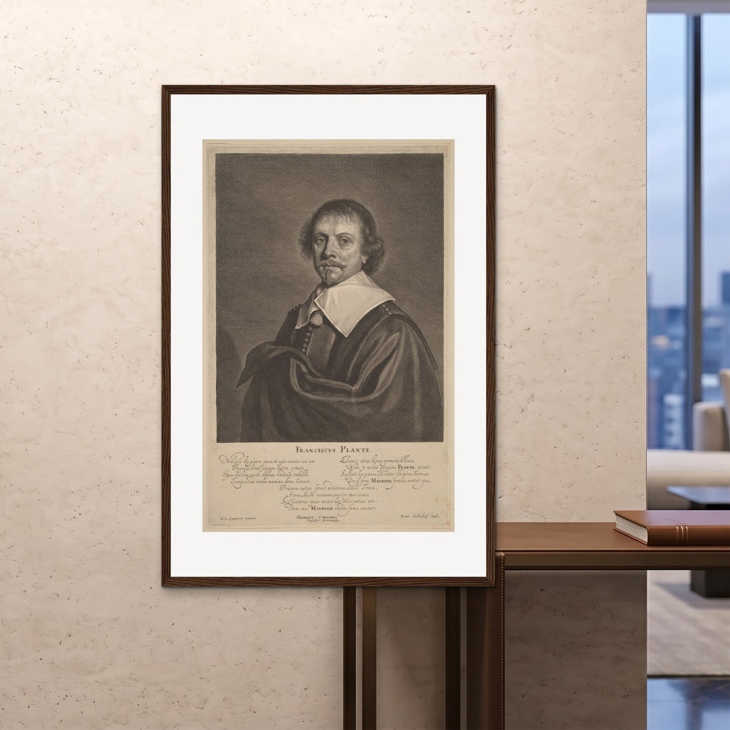 Orlonzo - FRAMED PRINT DARK WOOD 100x150cm40x60 ROOM