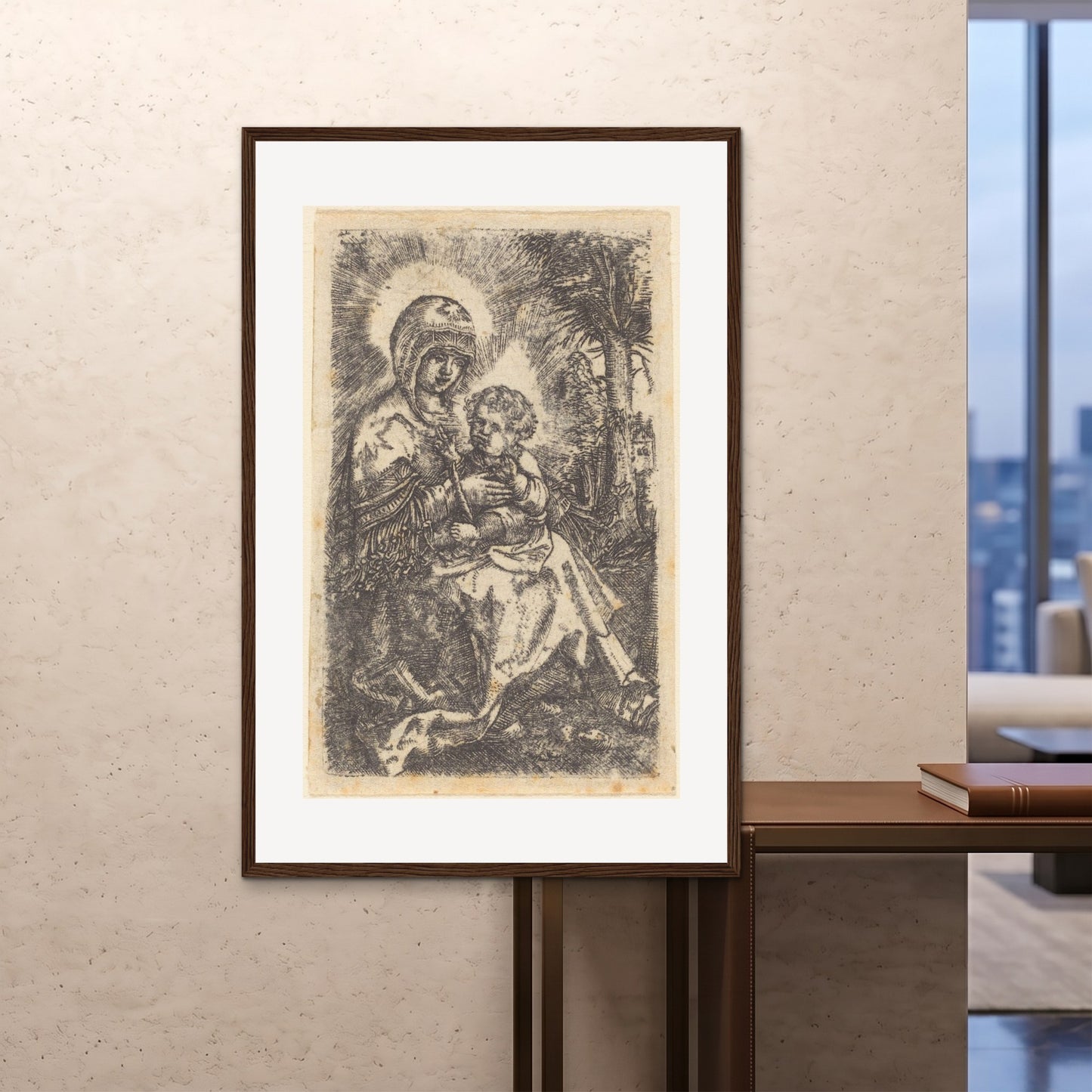Orlonzo - FRAMED PRINT DARK WOOD 100x150cm40x60 ROOM