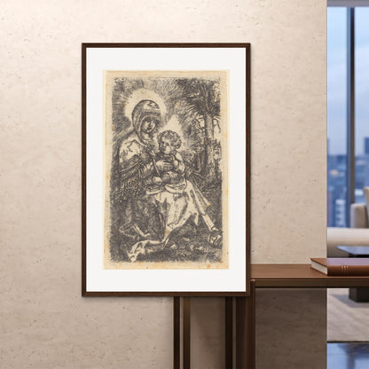 Orlonzo - FRAMED PRINT DARK WOOD 100x150cm40x60 ROOM