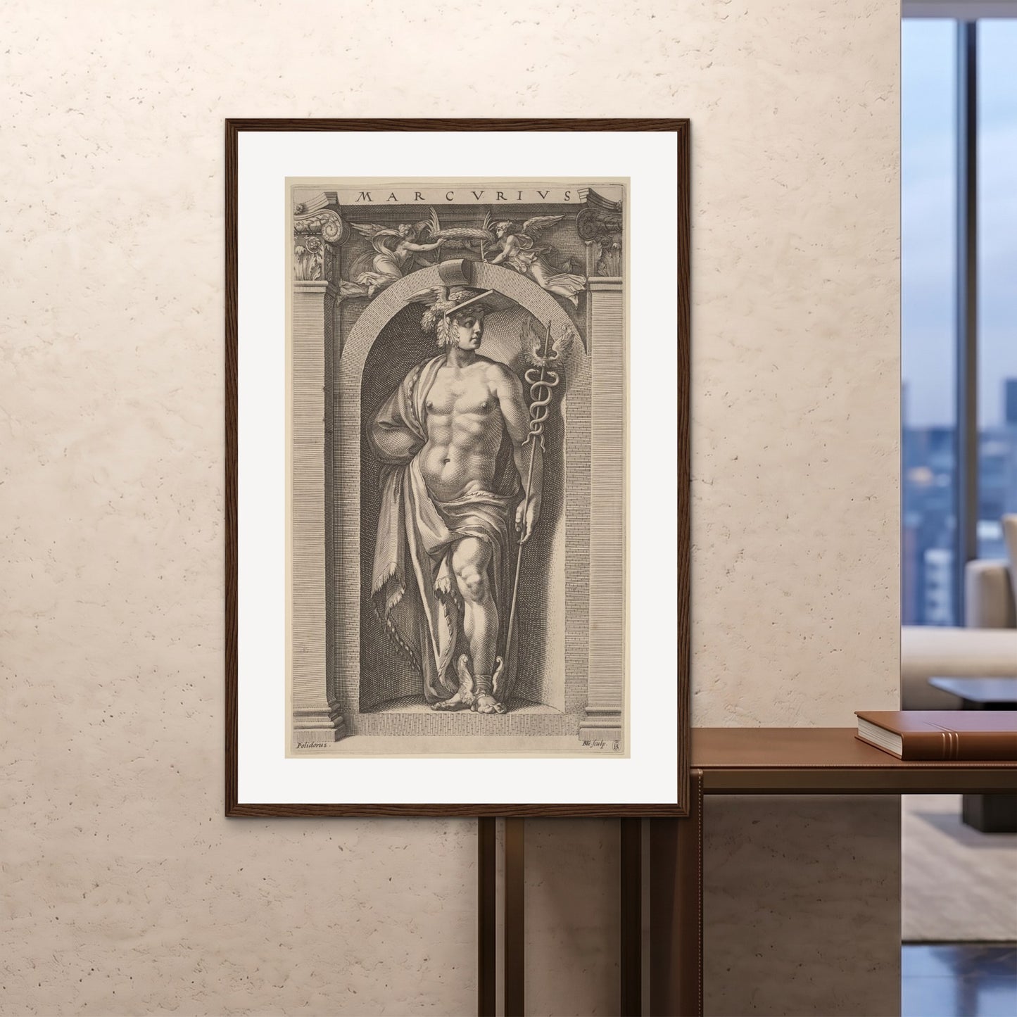 Orlonzo - FRAMED PRINT DARK WOOD 100x150cm40x60 ROOM