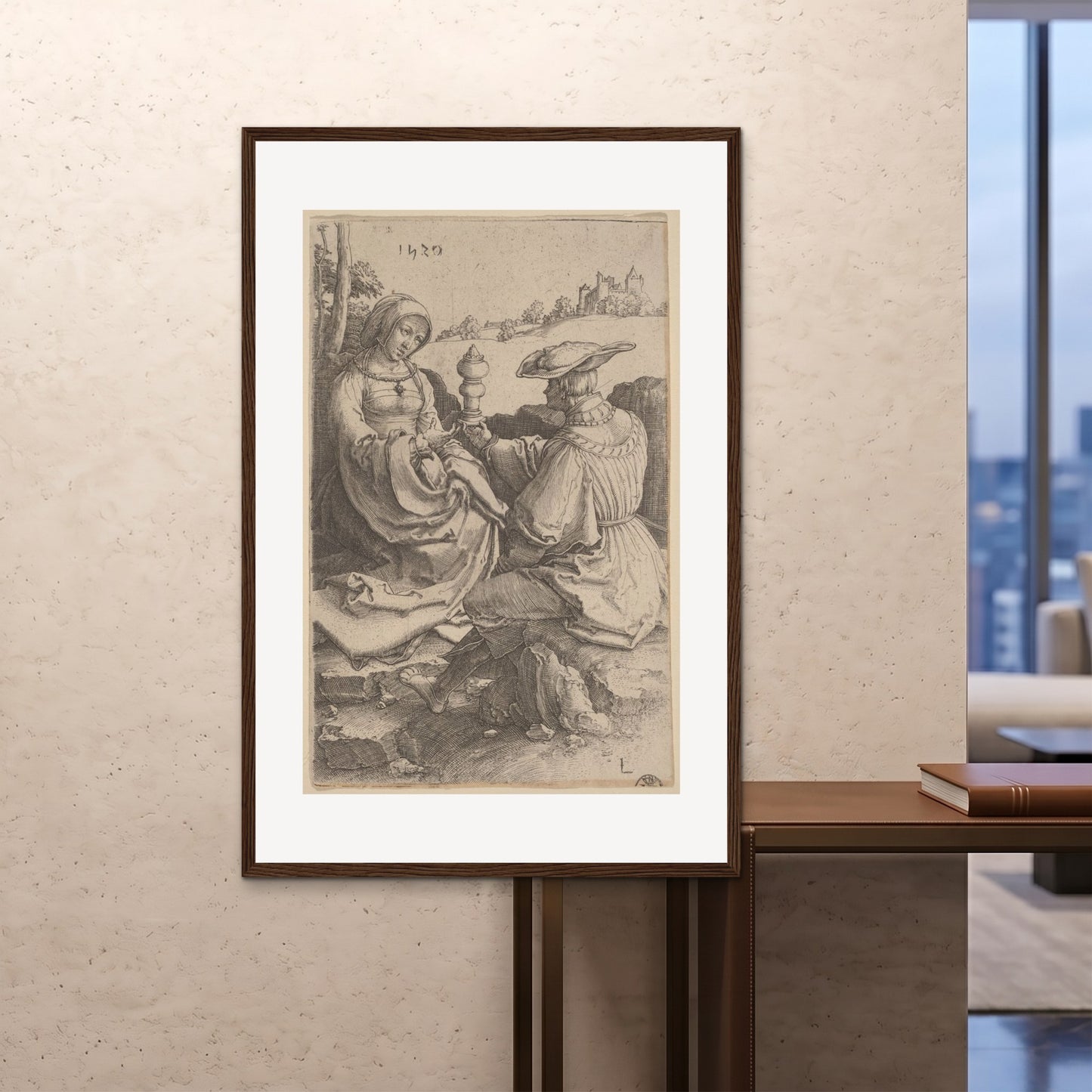 Orlonzo - FRAMED PRINT DARK WOOD 100x150cm40x60 ROOM
