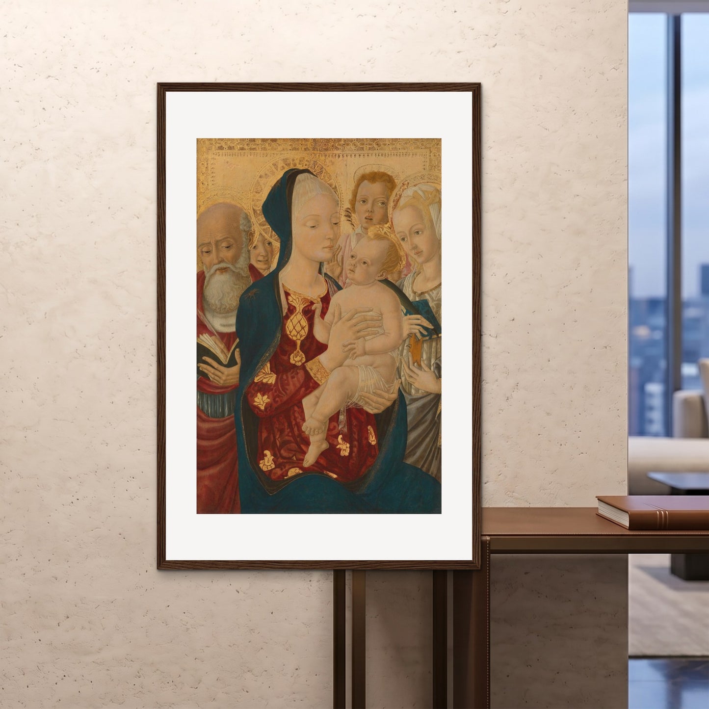 Orlonzo - FRAMED PRINT DARK WOOD 100x150cm40x60 ROOM