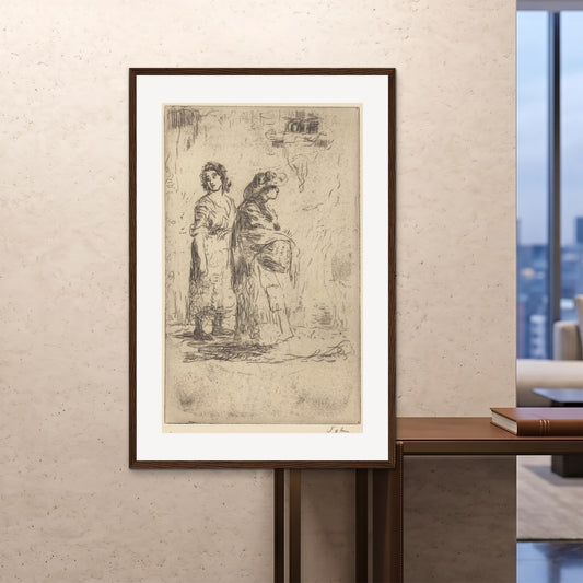 Orlonzo - FRAMED PRINT DARK WOOD 100x150cm40x60 ROOM