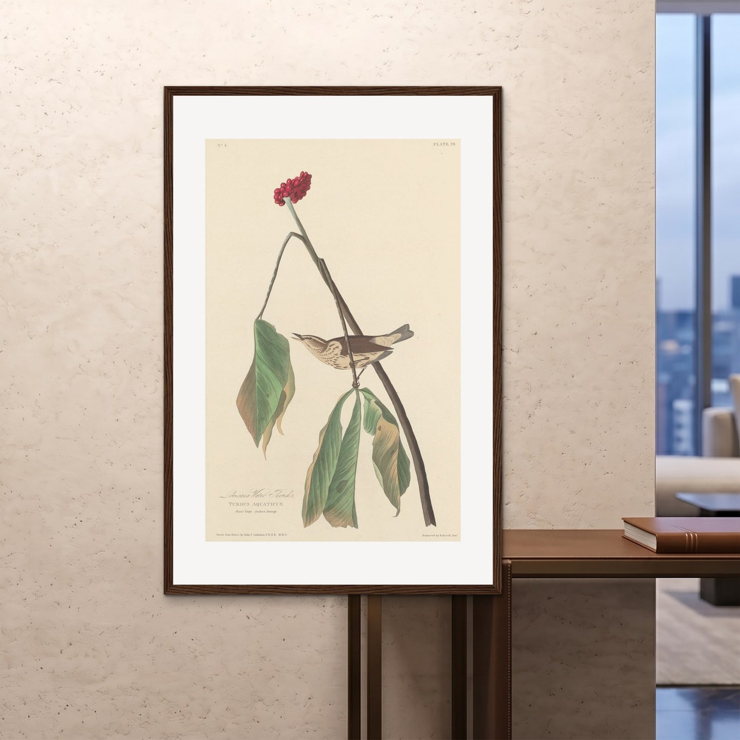 Orlonzo - FRAMED PRINT DARK WOOD 100x150cm40x60 ROOM