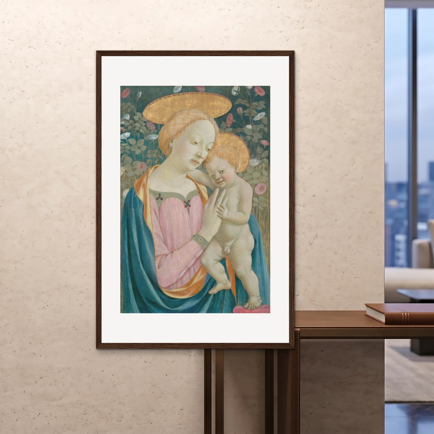 Orlonzo - FRAMED PRINT DARK WOOD 100x150cm40x60 ROOM
