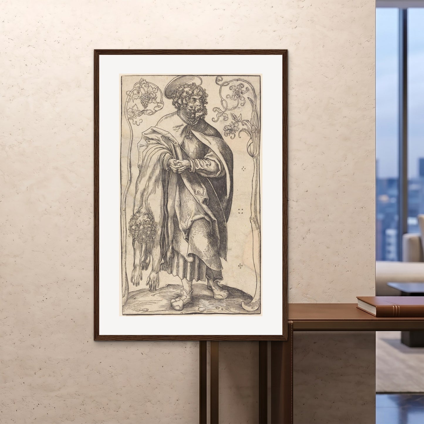 Orlonzo - FRAMED PRINT DARK WOOD 100x150cm40x60 ROOM