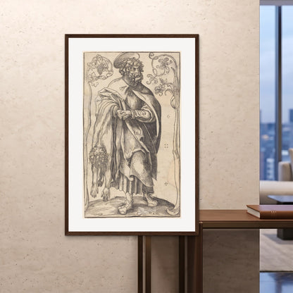 Orlonzo - FRAMED PRINT DARK WOOD 100x150cm40x60 ROOM