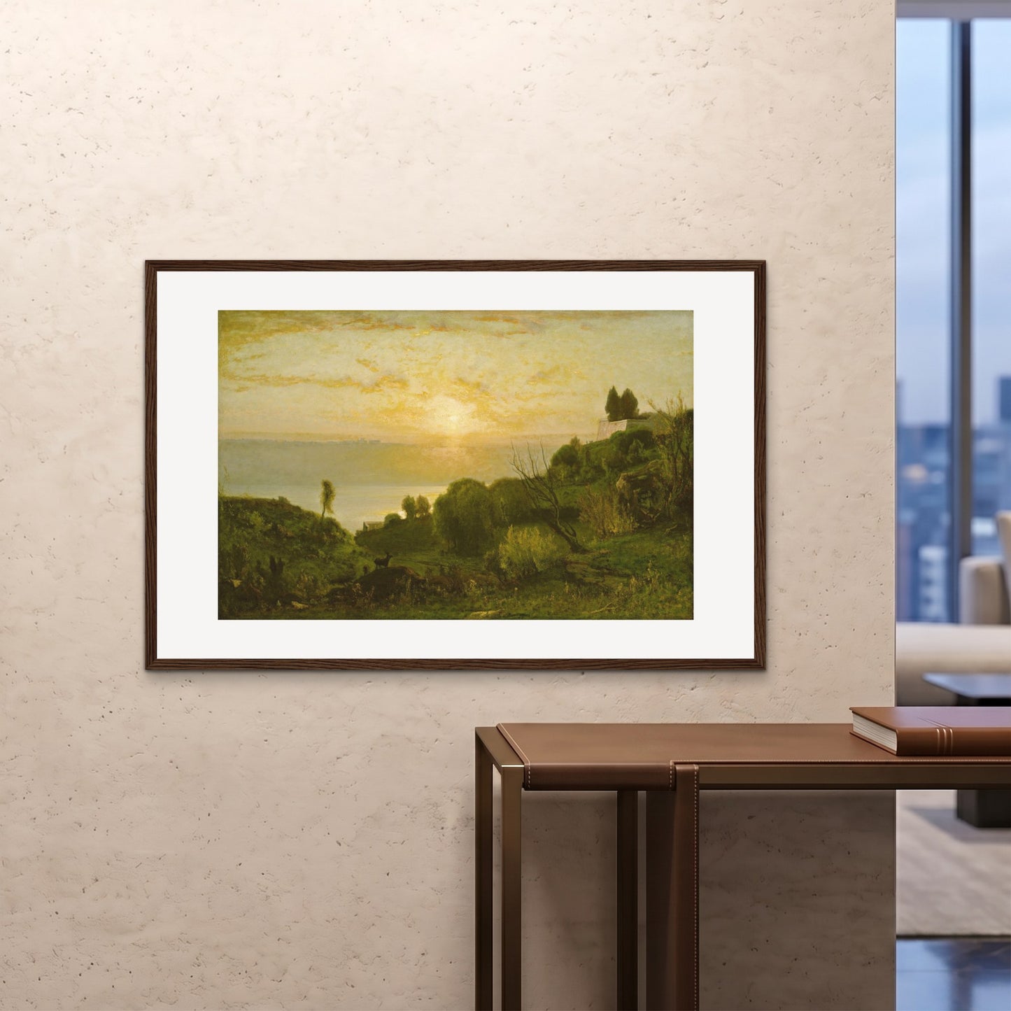 Orlonzo - FRAMED PRINT DARK WOOD 12080cm4832 ROOM