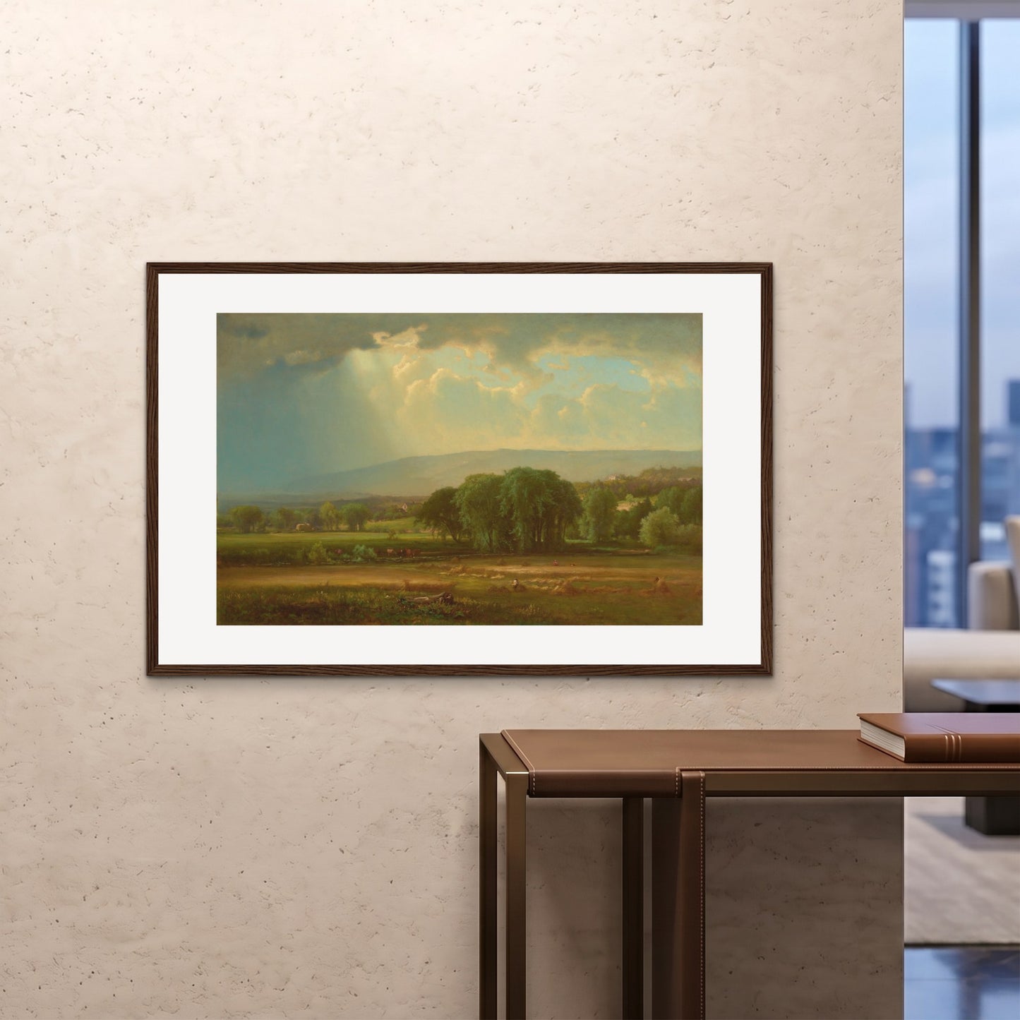 Orlonzo - FRAMED PRINT DARK WOOD 12080cm4832 ROOM