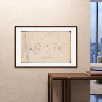 Orlonzo - FRAMED PRINT DARK WOOD 12080cm4832 ROOM