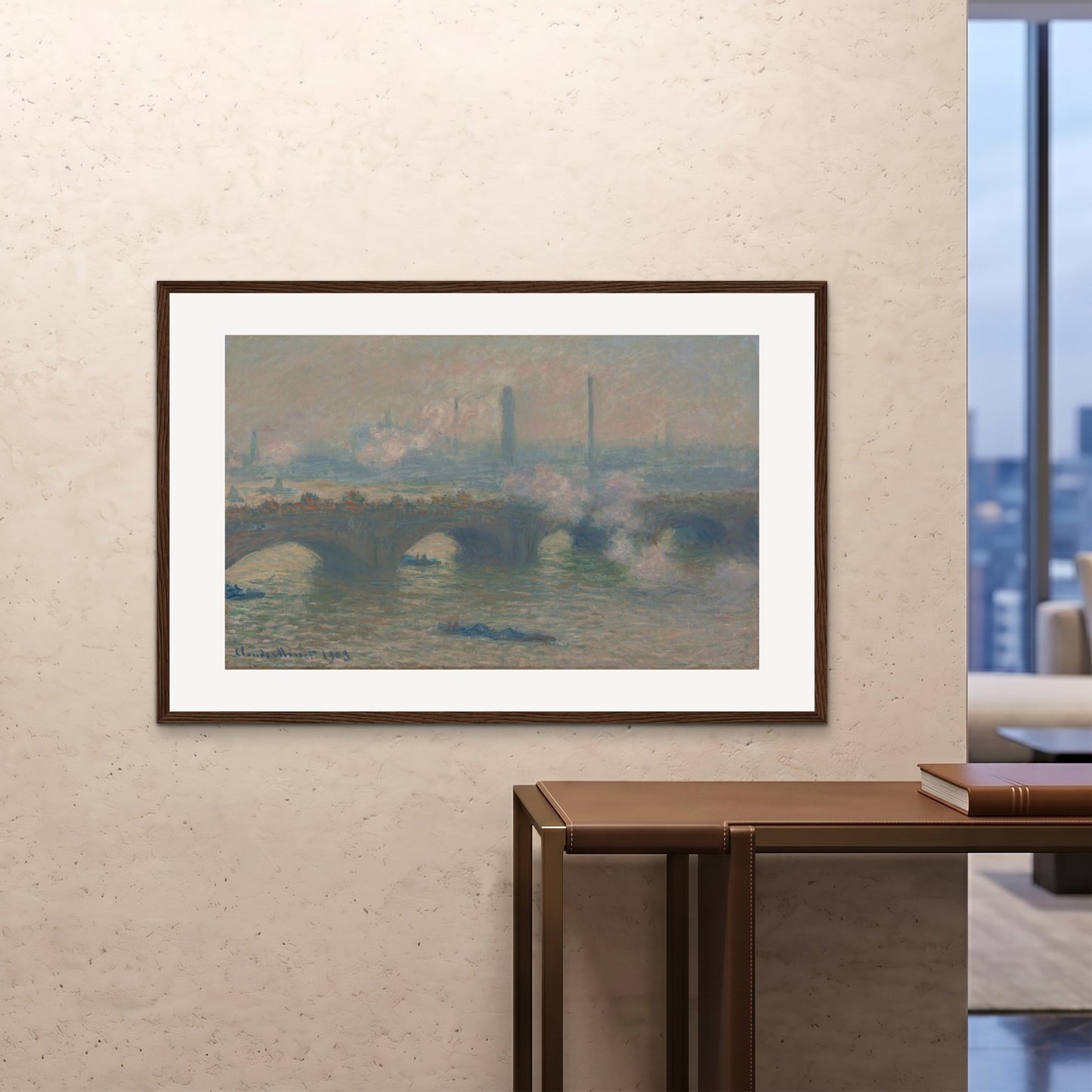 Orlonzo - FRAMED PRINT DARK WOOD 12080cm4832 ROOM