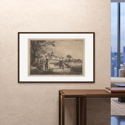 Orlonzo - FRAMED PRINT DARK WOOD 12080cm4832 ROOM