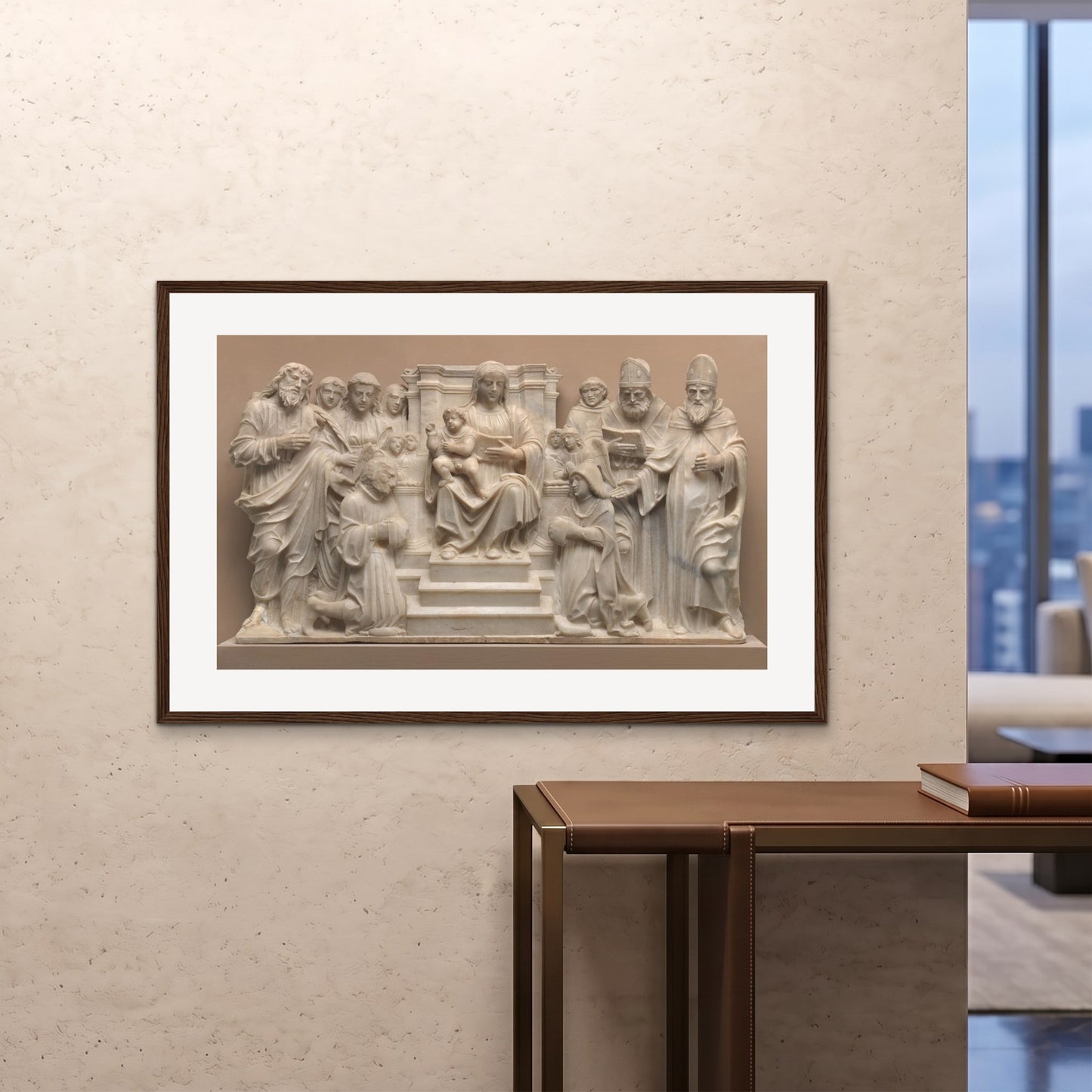 Orlonzo - FRAMED PRINT DARK WOOD 12080cm4832 ROOM