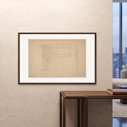 Orlonzo - FRAMED PRINT DARK WOOD 12080cm4832 ROOM
