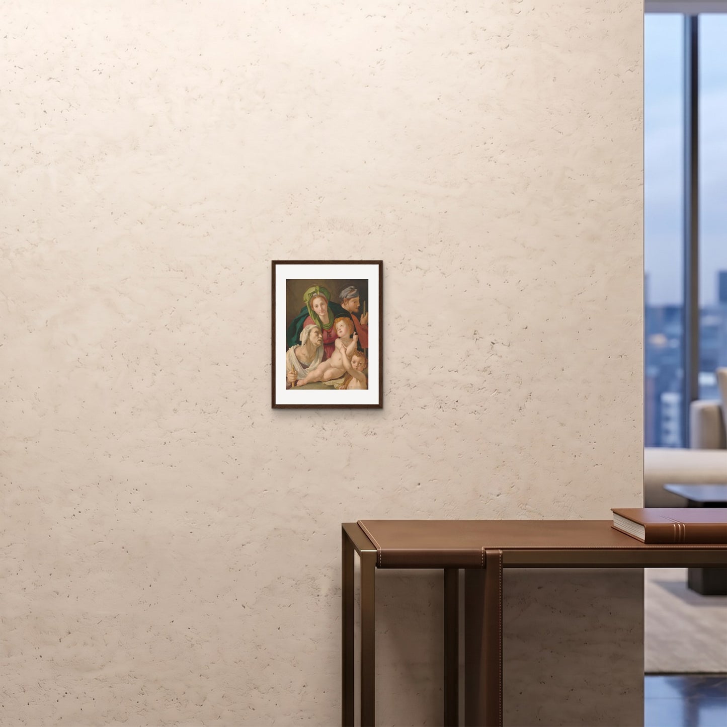 Orlonzo - FRAMED PRINT DARK WOOD 12x1630x40cm ROOM