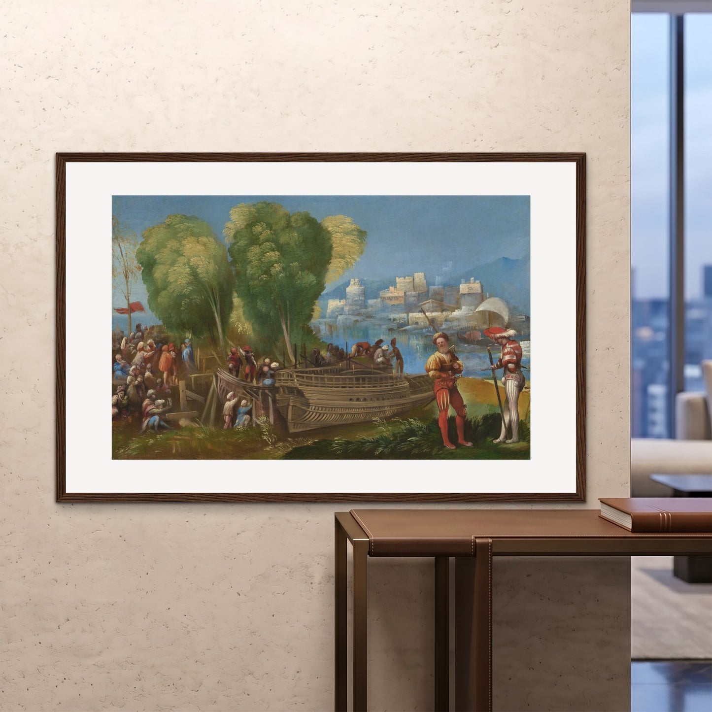 Orlonzo - FRAMED PRINT DARK WOOD 150100cm6040 ROOM