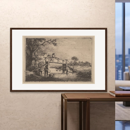 Orlonzo - FRAMED PRINT DARK WOOD 150100cm6040 ROOM