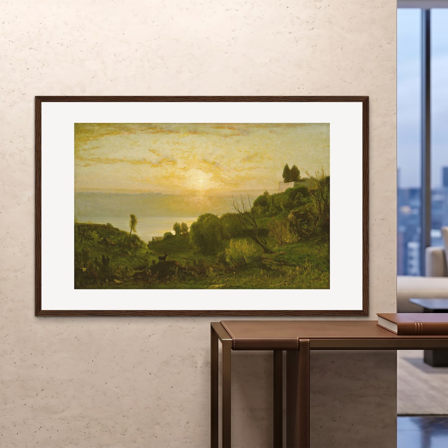 Orlonzo - FRAMED PRINT DARK WOOD 150100cm6040 ROOM