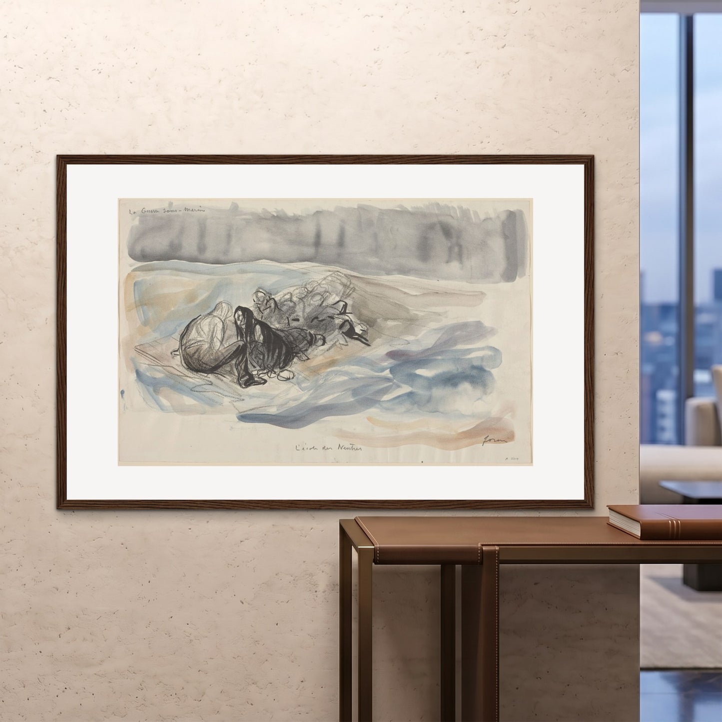 Orlonzo - FRAMED PRINT DARK WOOD 150100cm6040 ROOM