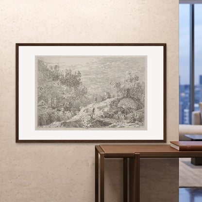 Orlonzo - FRAMED PRINT DARK WOOD 150100cm6040 ROOM