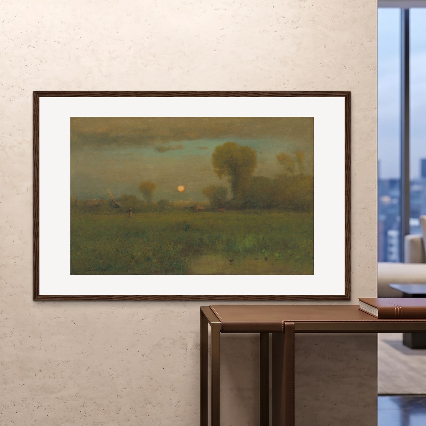Orlonzo - FRAMED PRINT DARK WOOD 150100cm6040 ROOM