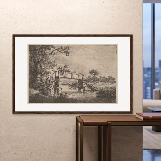 Orlonzo - FRAMED PRINT DARK WOOD 150100cm6040 ROOM