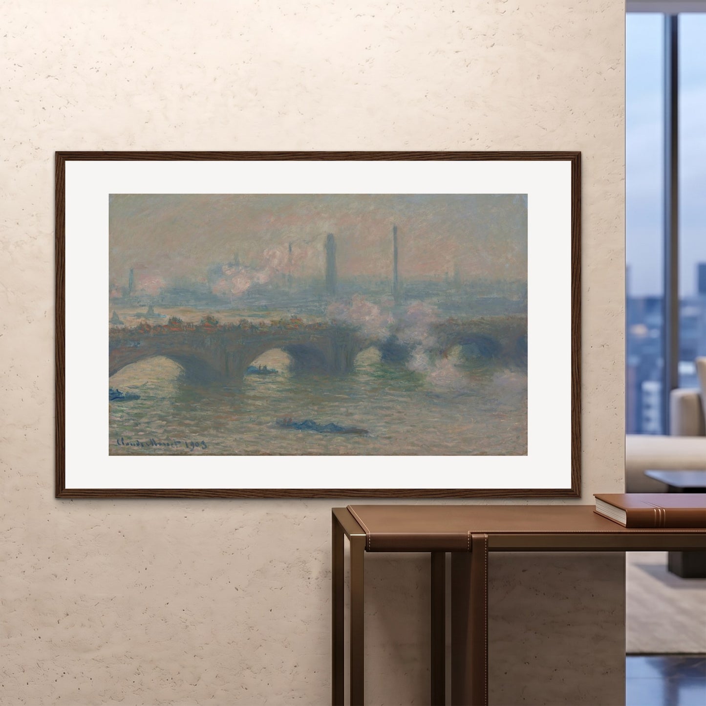 Orlonzo - FRAMED PRINT DARK WOOD 150100cm6040 ROOM