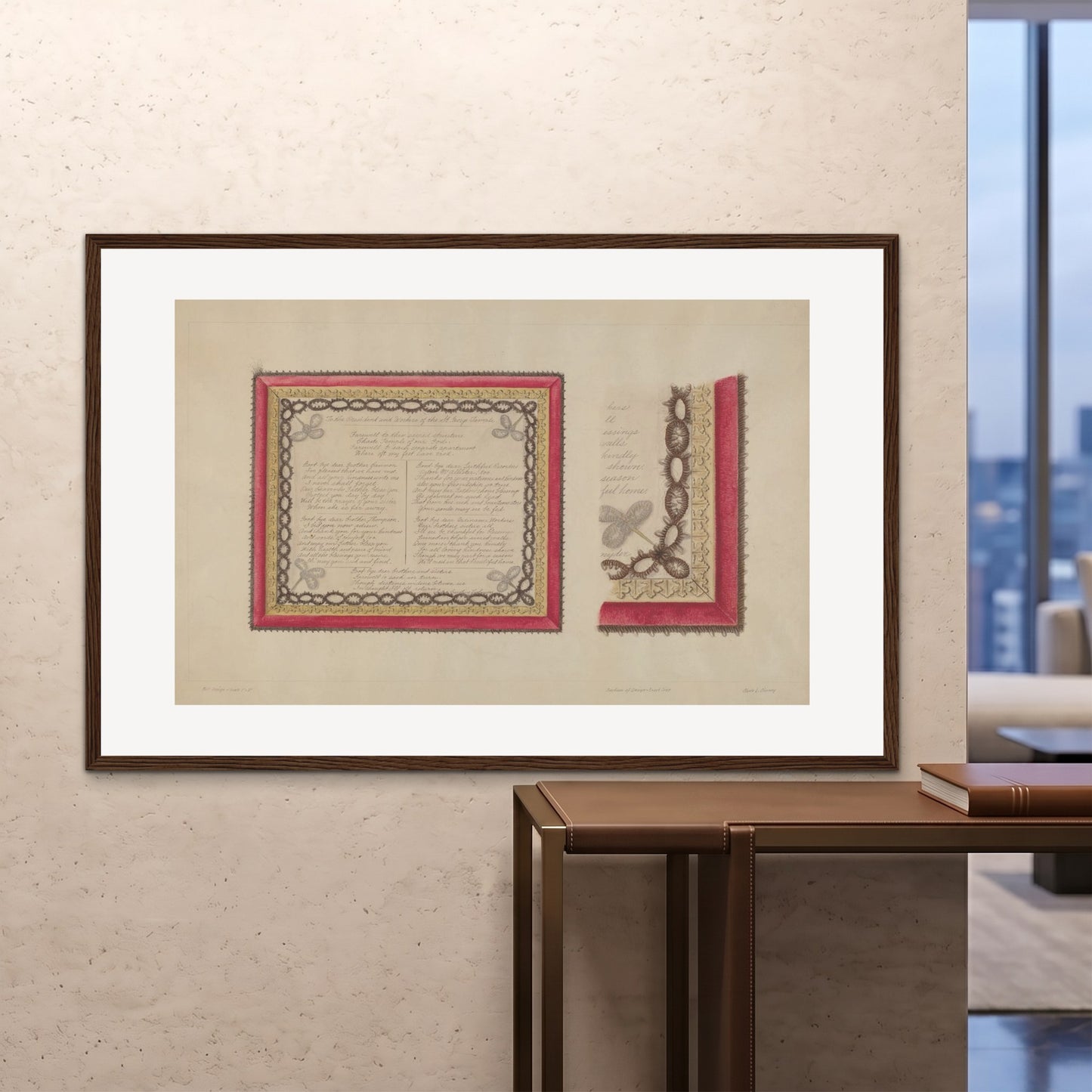 Orlonzo - FRAMED PRINT DARK WOOD 150100cm6040 ROOM