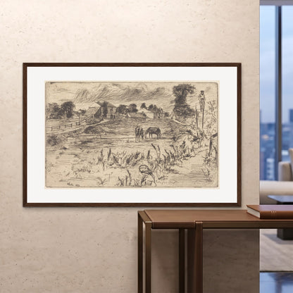 Orlonzo - FRAMED PRINT DARK WOOD 150100cm6040 ROOM