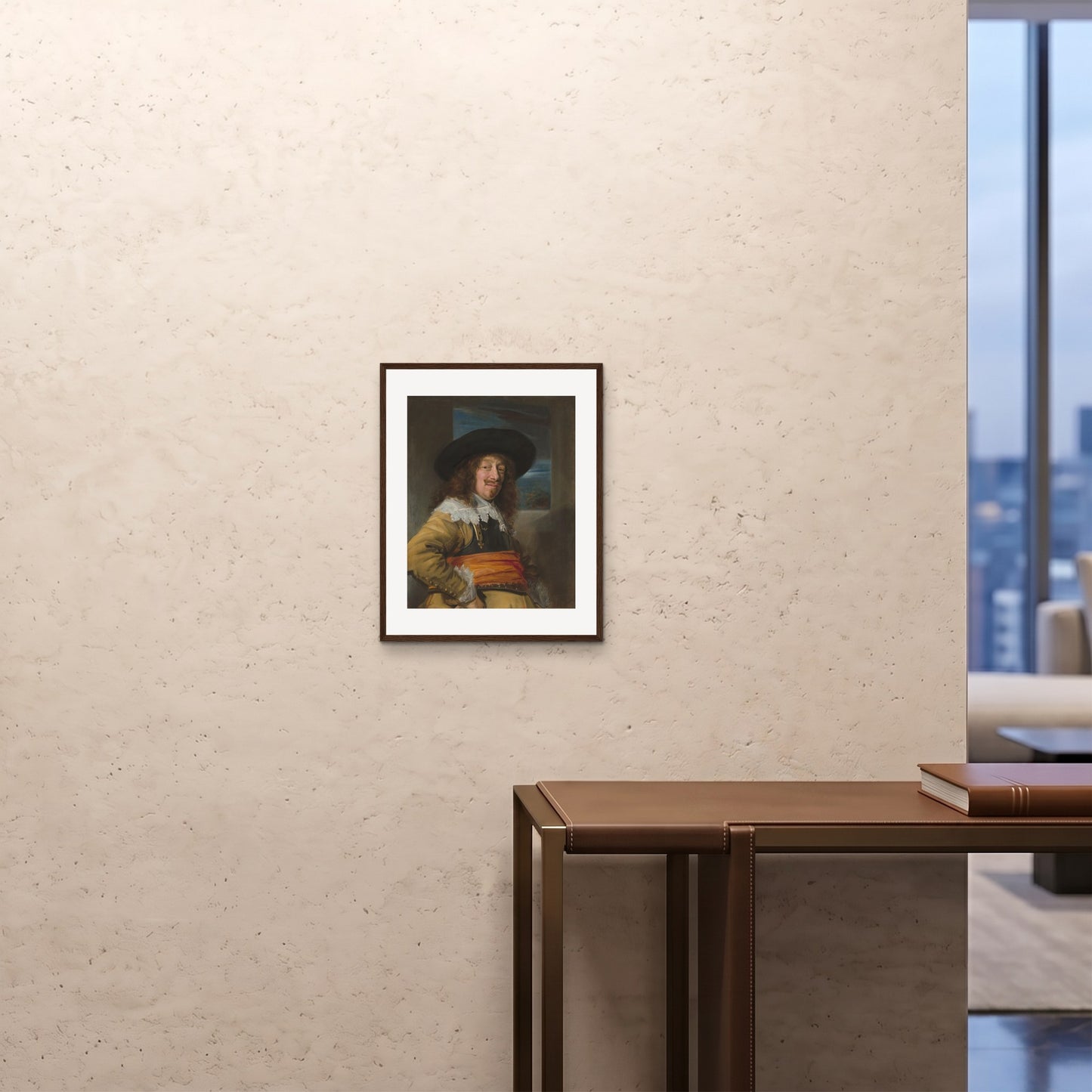 Orlonzo - FRAMED PRINT DARK WOOD 16x2040x50cm ROOM