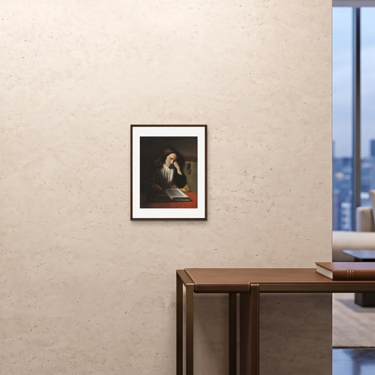 Orlonzo - FRAMED PRINT DARK WOOD 16x2040x50cm ROOM